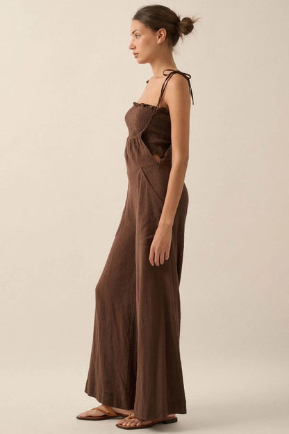 Cool Off Cotton Overall Jumpsuit and Tube Top Set
