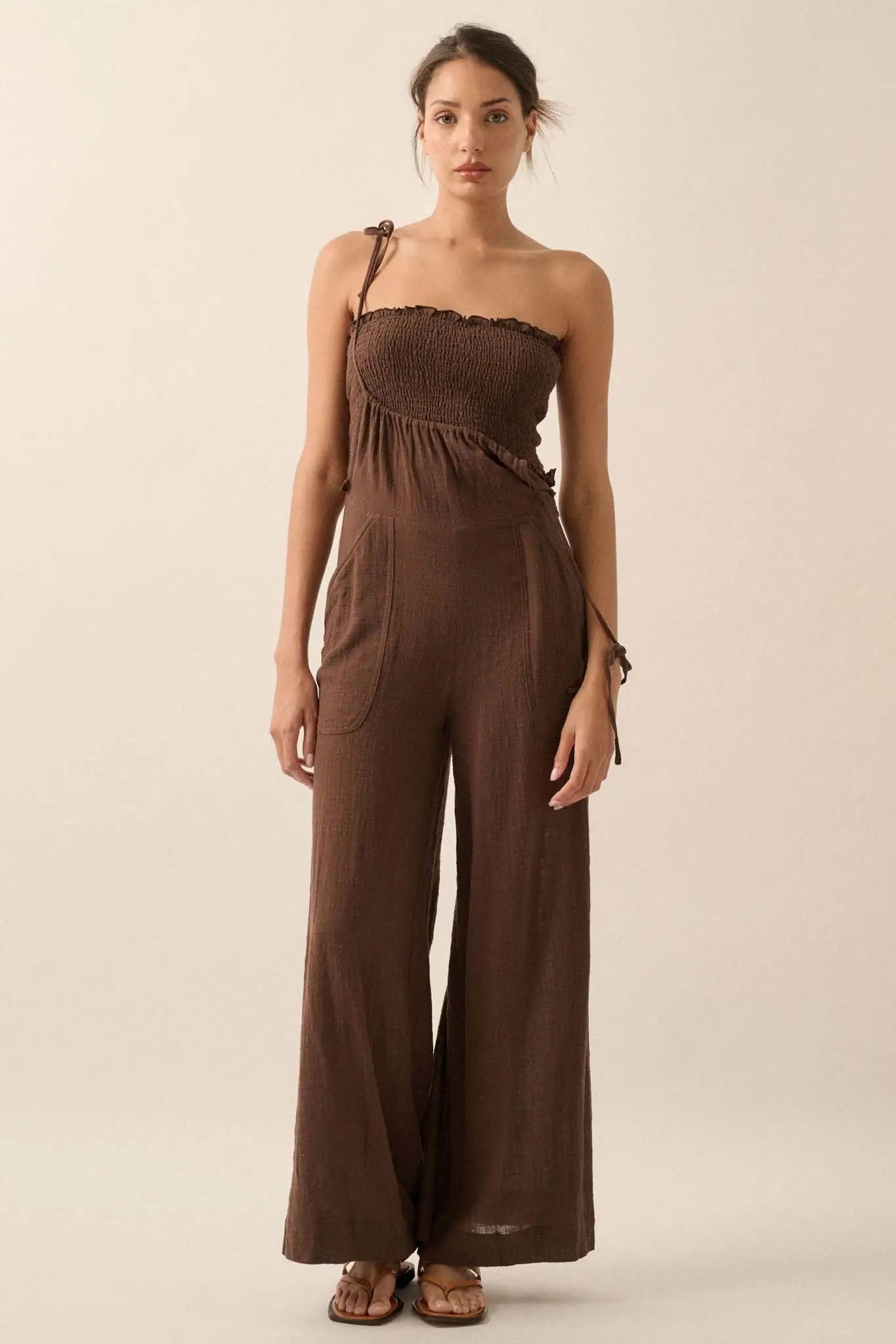 Cool Off Cotton Overall Jumpsuit and Tube Top Set
