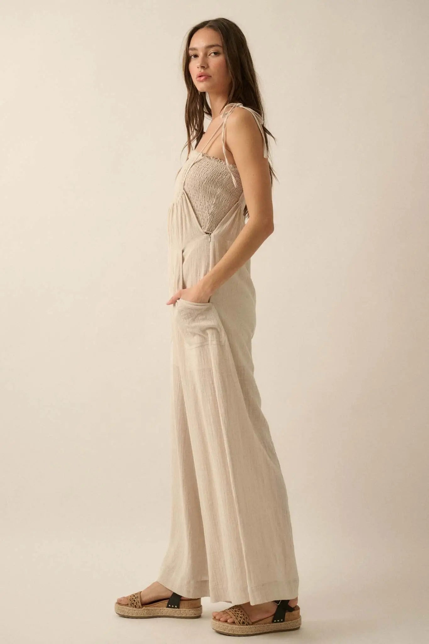 Cool Off Cotton Overall Jumpsuit and Tube Top Set