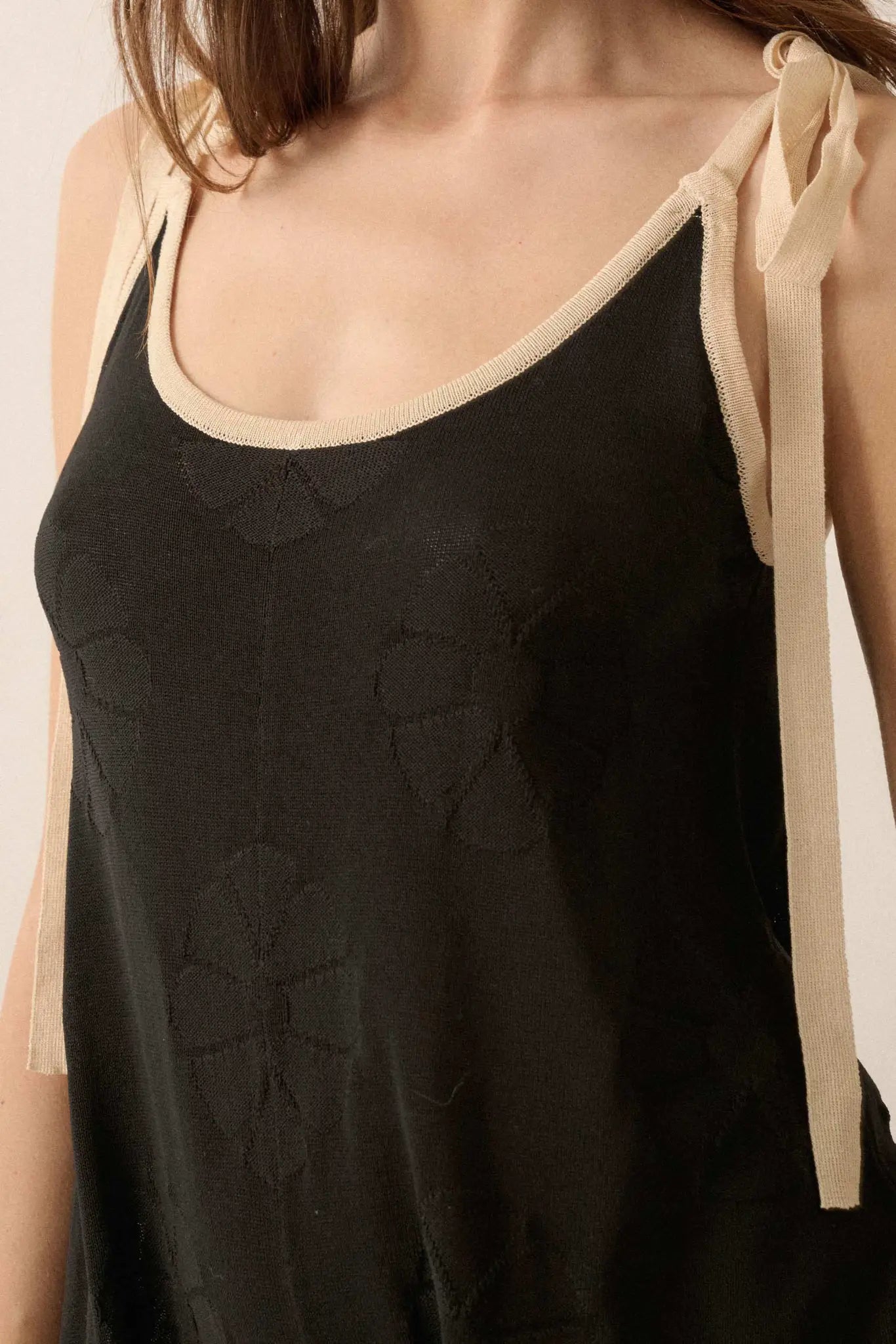 Lazy Daisy Floral Jacquard-Knit Cami Romper