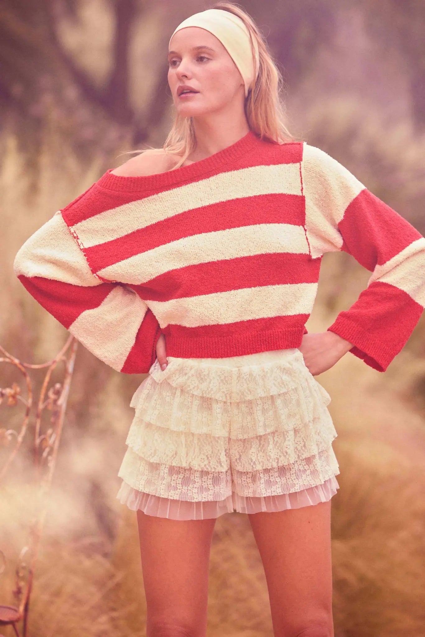 Dolly Dear Ruffled Lace and Mesh Bloomer Shorts