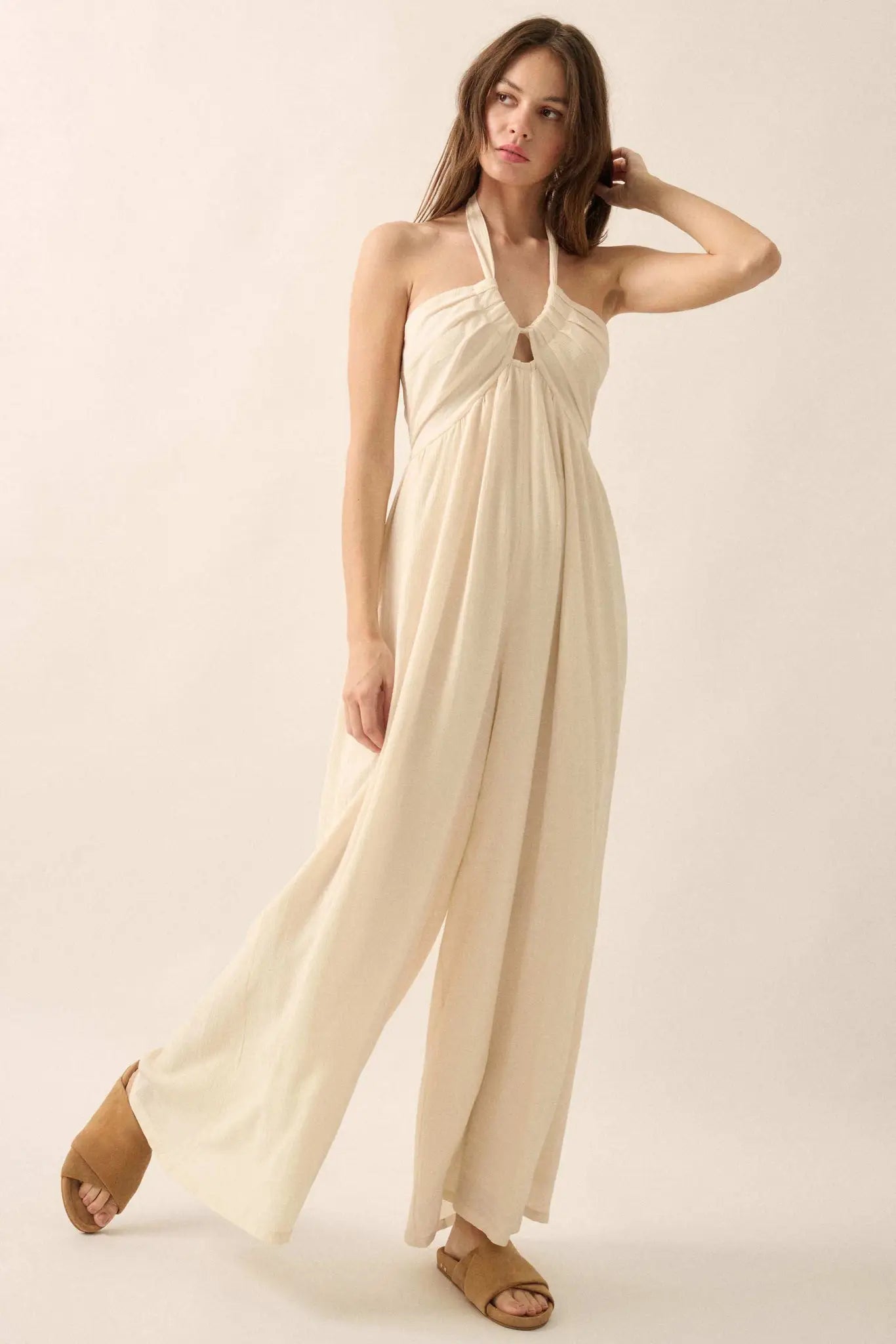 Quiet Confidence High-Waist Halter Jumpsuit