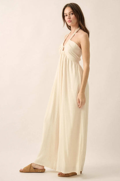 Quiet Confidence High-Waist Halter Jumpsuit
