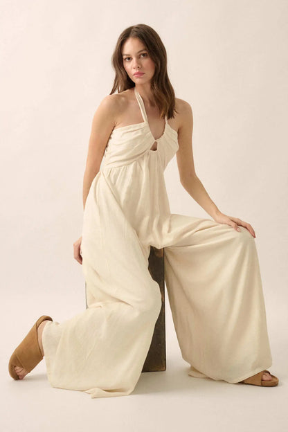 Quiet Confidence High-Waist Halter Jumpsuit