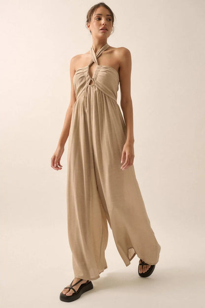 Quiet Confidence High-Waist Halter Jumpsuit
