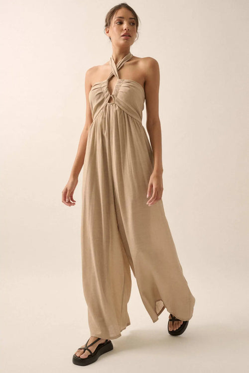 Quiet Confidence High-Waist Halter Jumpsuit