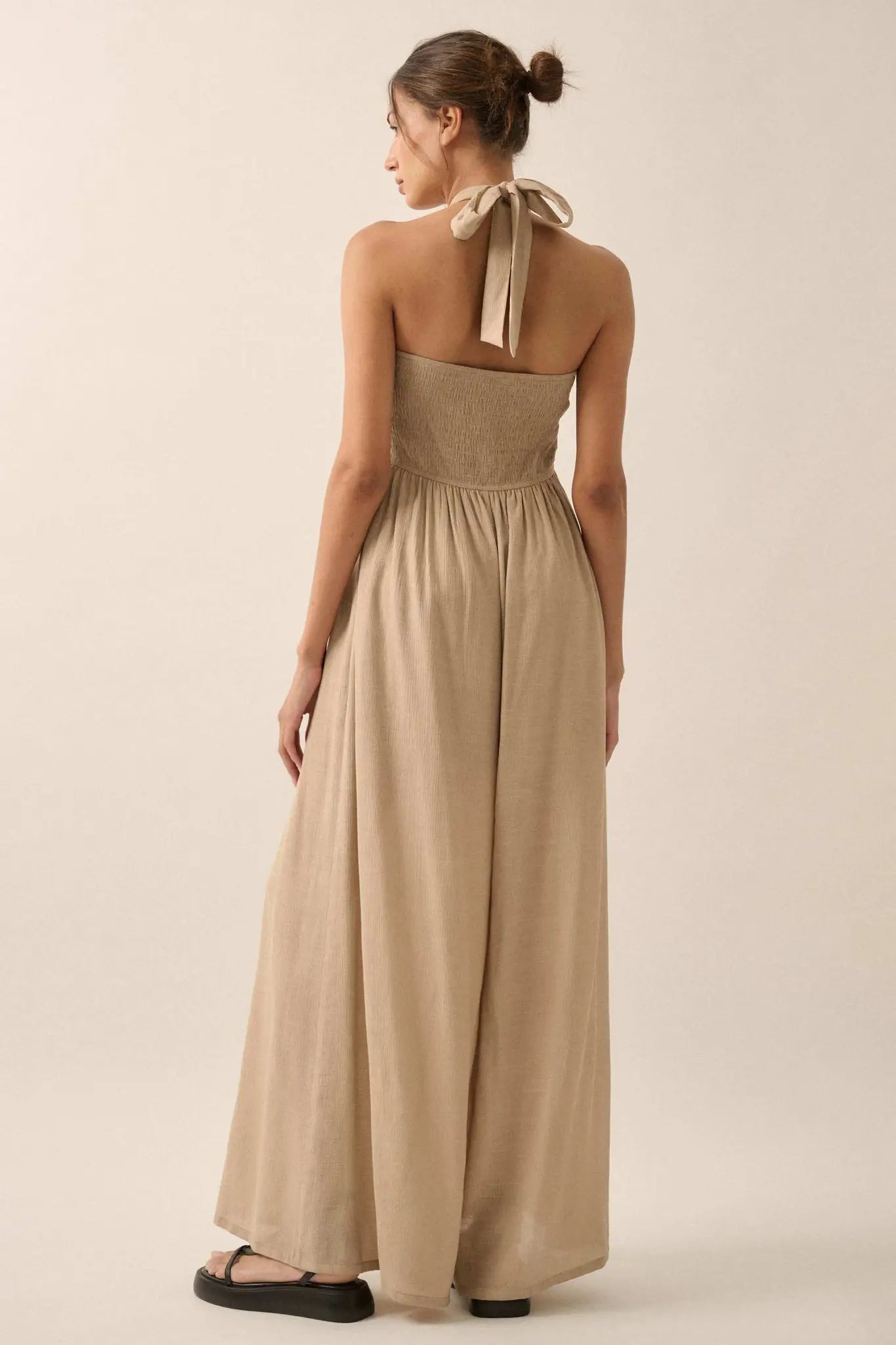 Quiet Confidence High-Waist Halter Jumpsuit