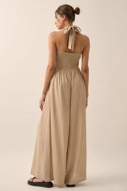Quiet Confidence High-Waist Halter Jumpsuit