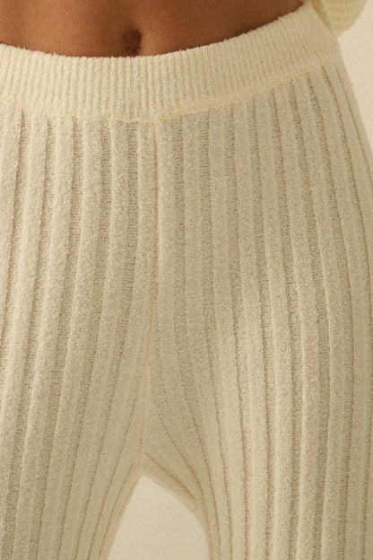 Promise the Label Textured Rib-Knit Sweater Pants