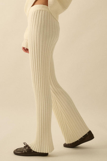Promise the Label Textured Rib-Knit Sweater Pants