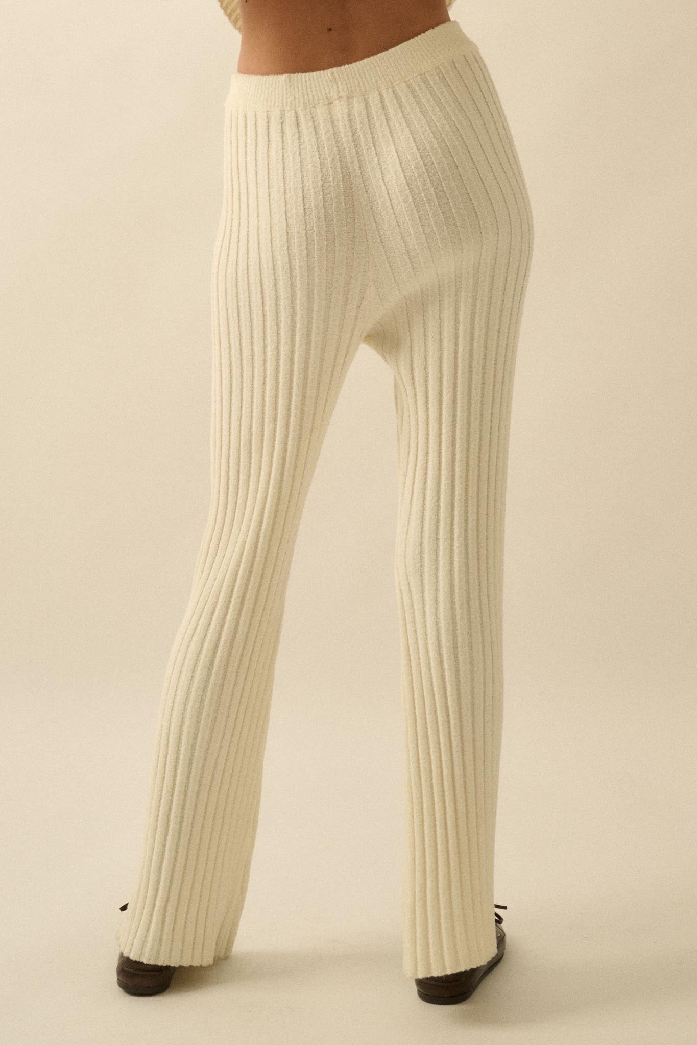 Promise the Label Textured Rib-Knit Sweater Pants