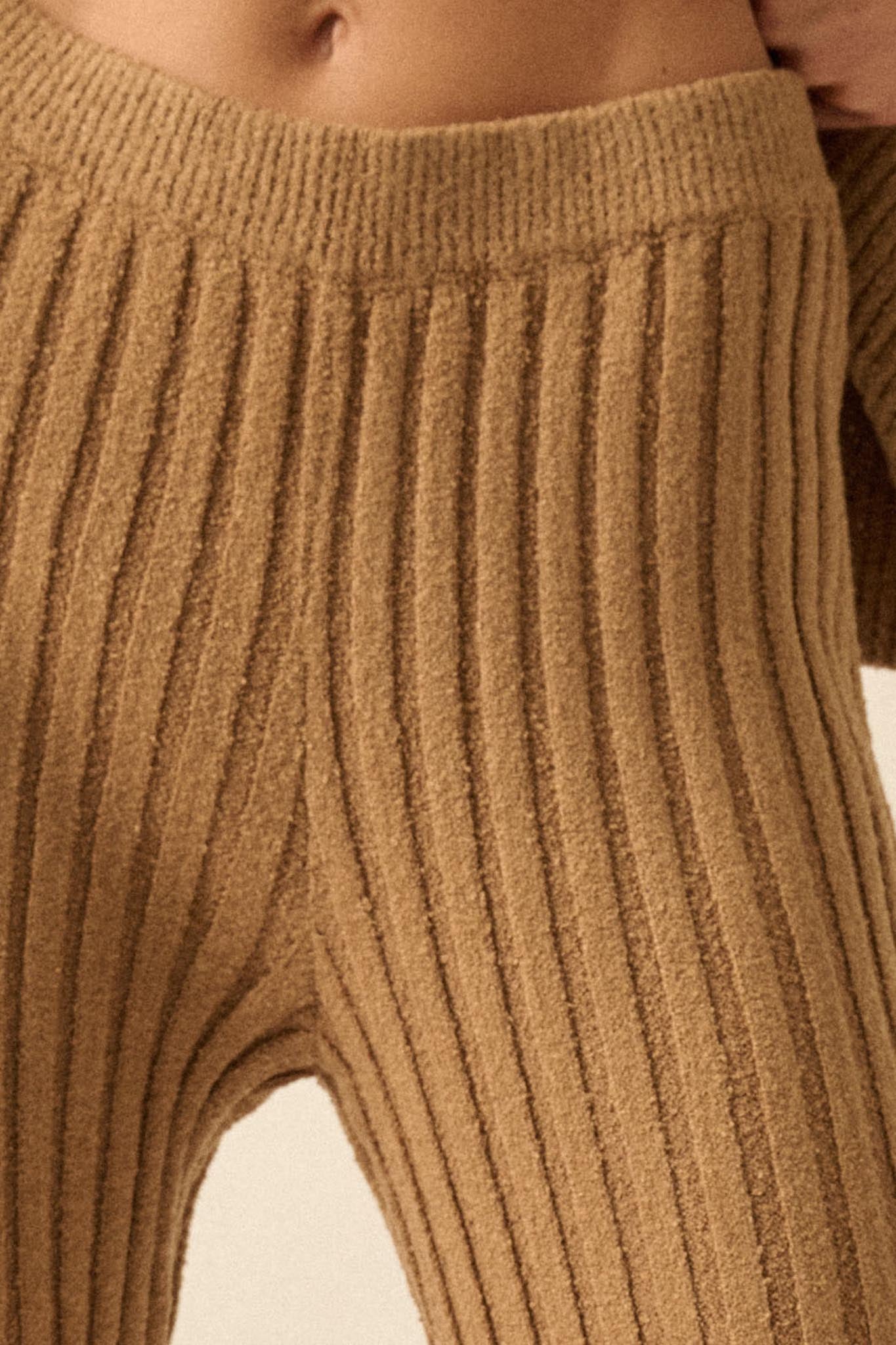 Promise the Label Textured Rib-Knit Sweater Pants