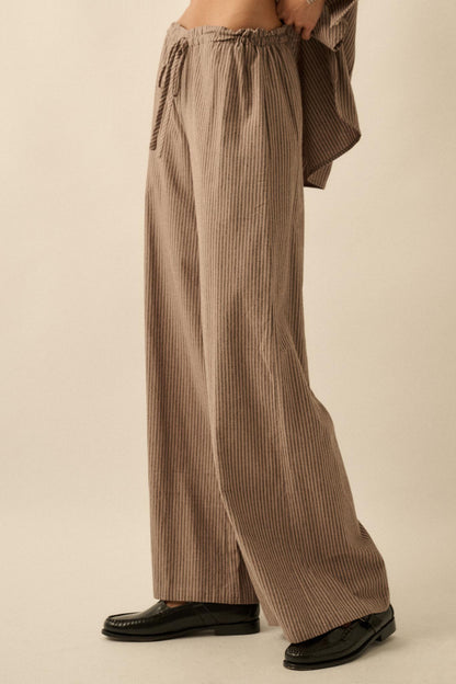 Set It Straight Double Pinstripe Wide-Leg Pants
