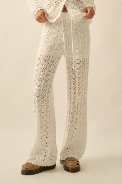Everything You Need Pointelle-Knit Sweater Pants