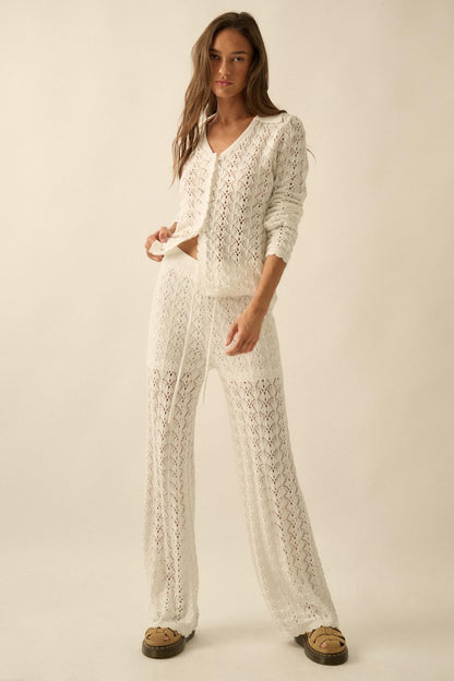 Everything You Need Pointelle-Knit Sweater Pants