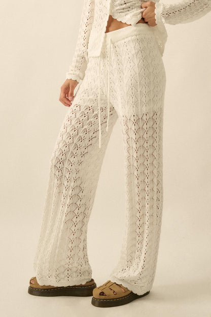 Everything You Need Pointelle-Knit Sweater Pants