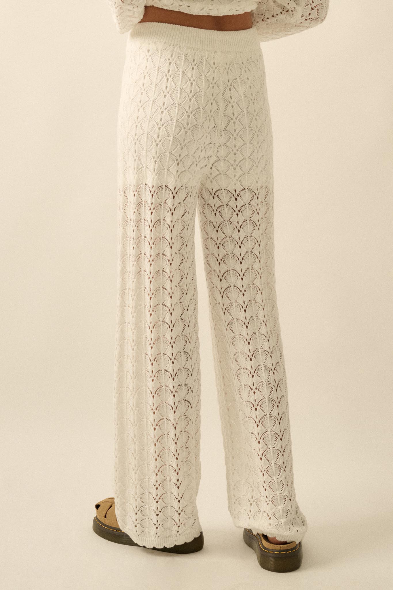 Everything You Need Pointelle-Knit Sweater Pants