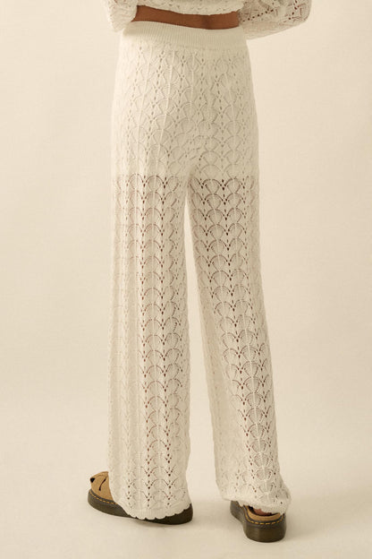 Everything You Need Pointelle-Knit Sweater Pants