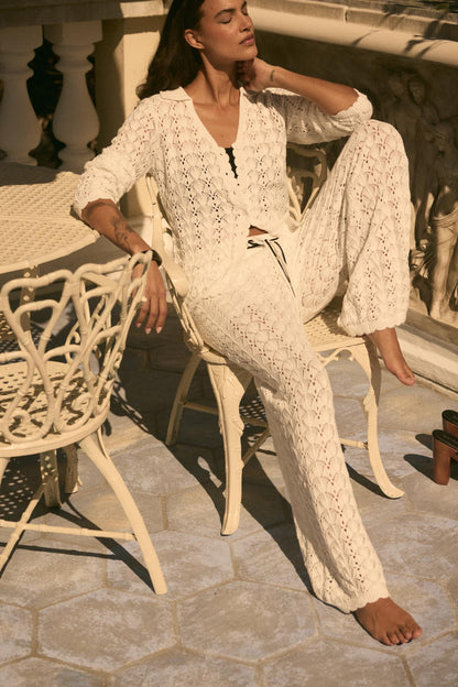 Everything You Need Pointelle-Knit Sweater Pants