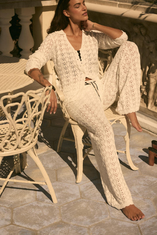 Everything You Need Pointelle-Knit Sweater Pants