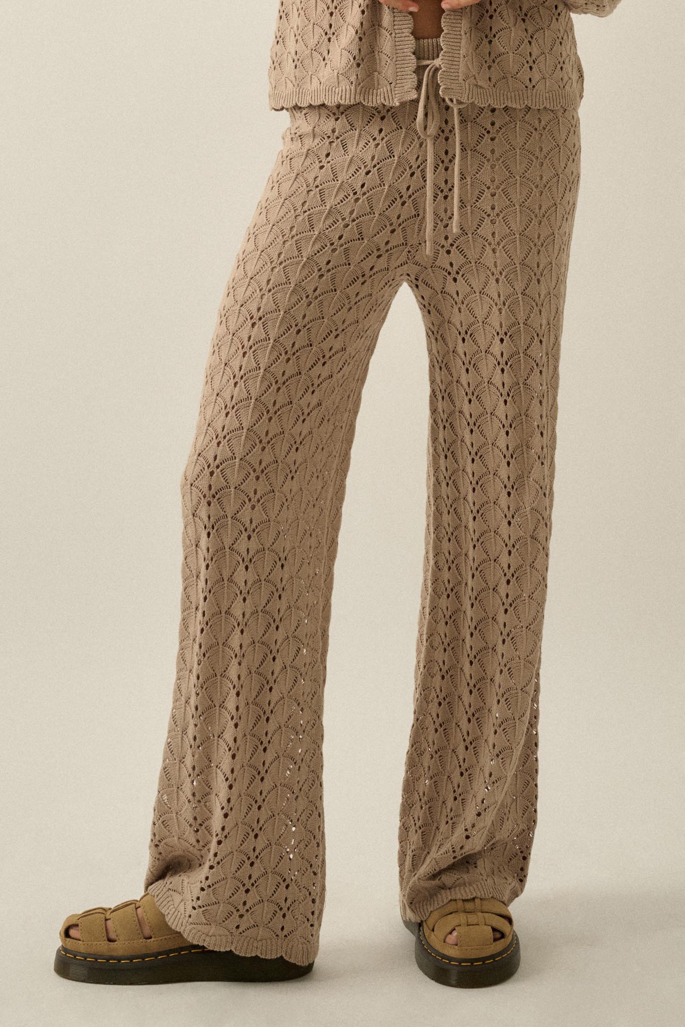 Everything You Need Pointelle-Knit Sweater Pants