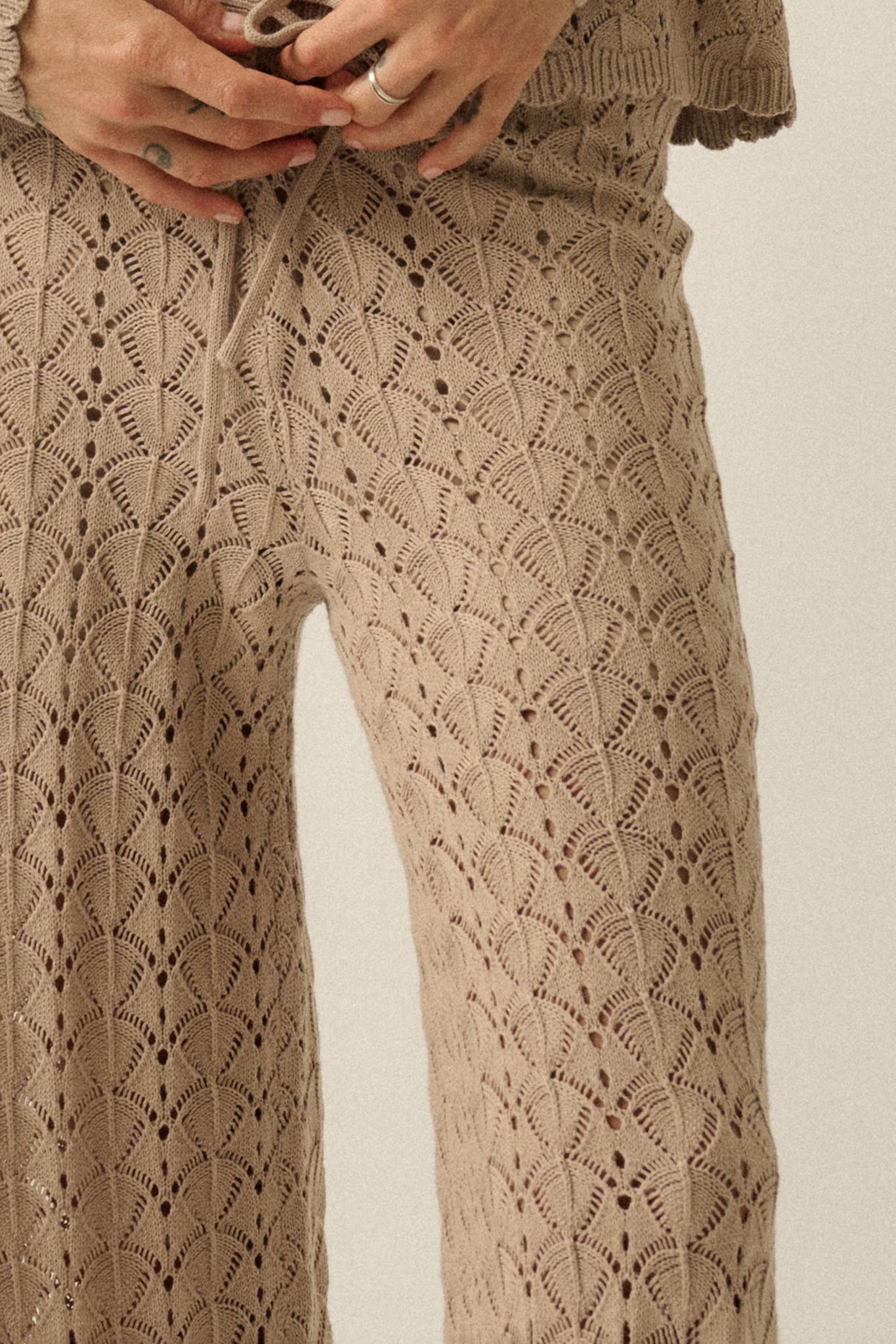 Everything You Need Pointelle-Knit Sweater Pants