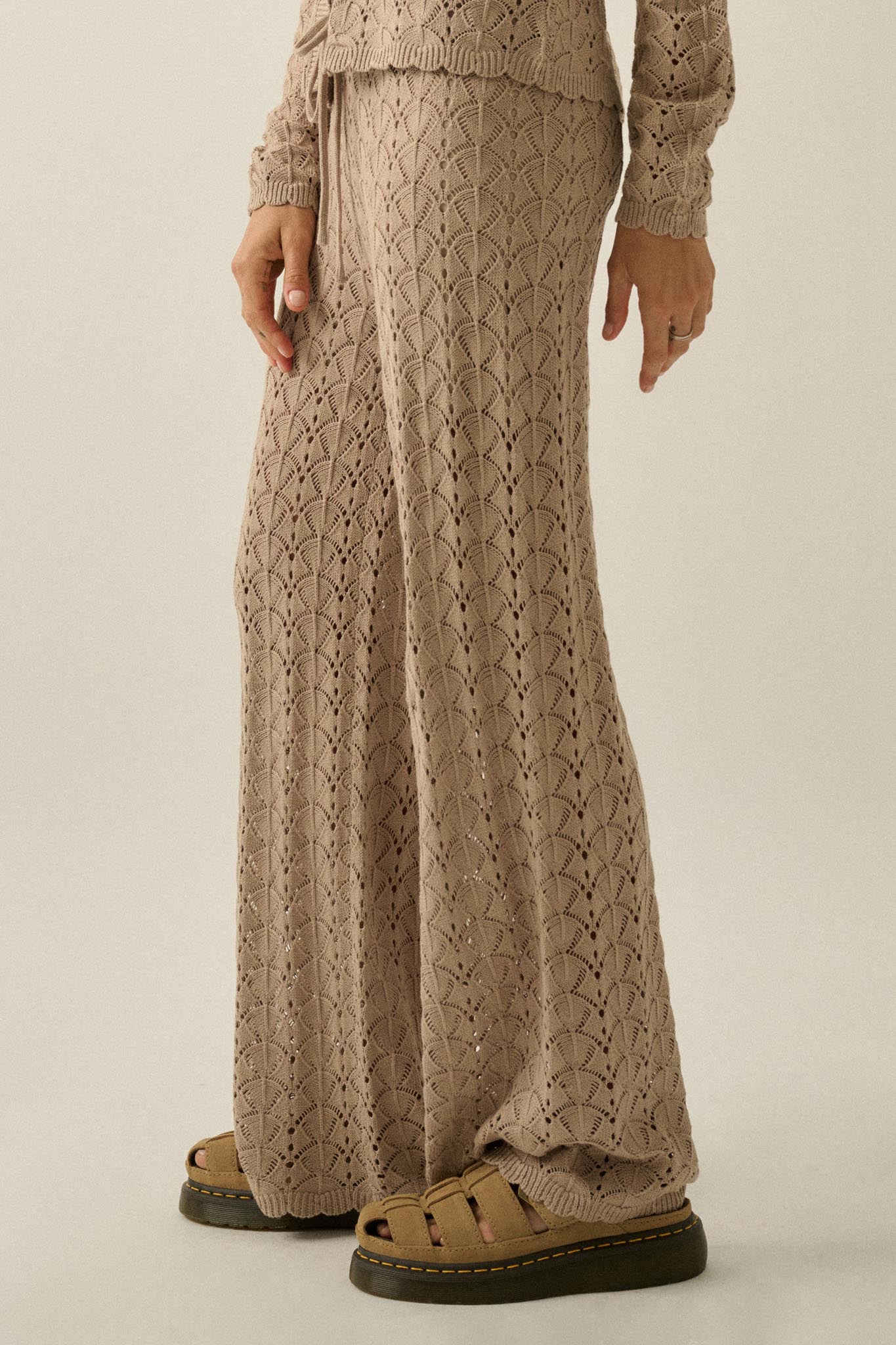 Everything You Need Pointelle-Knit Sweater Pants
