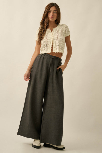Sidewalk Talk Wide-Leg Drawstring Pocket Pants