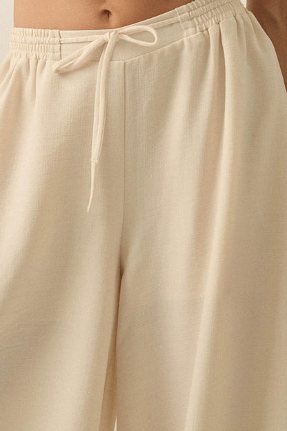 Sidewalk Talk Wide-Leg Drawstring Pocket Pants