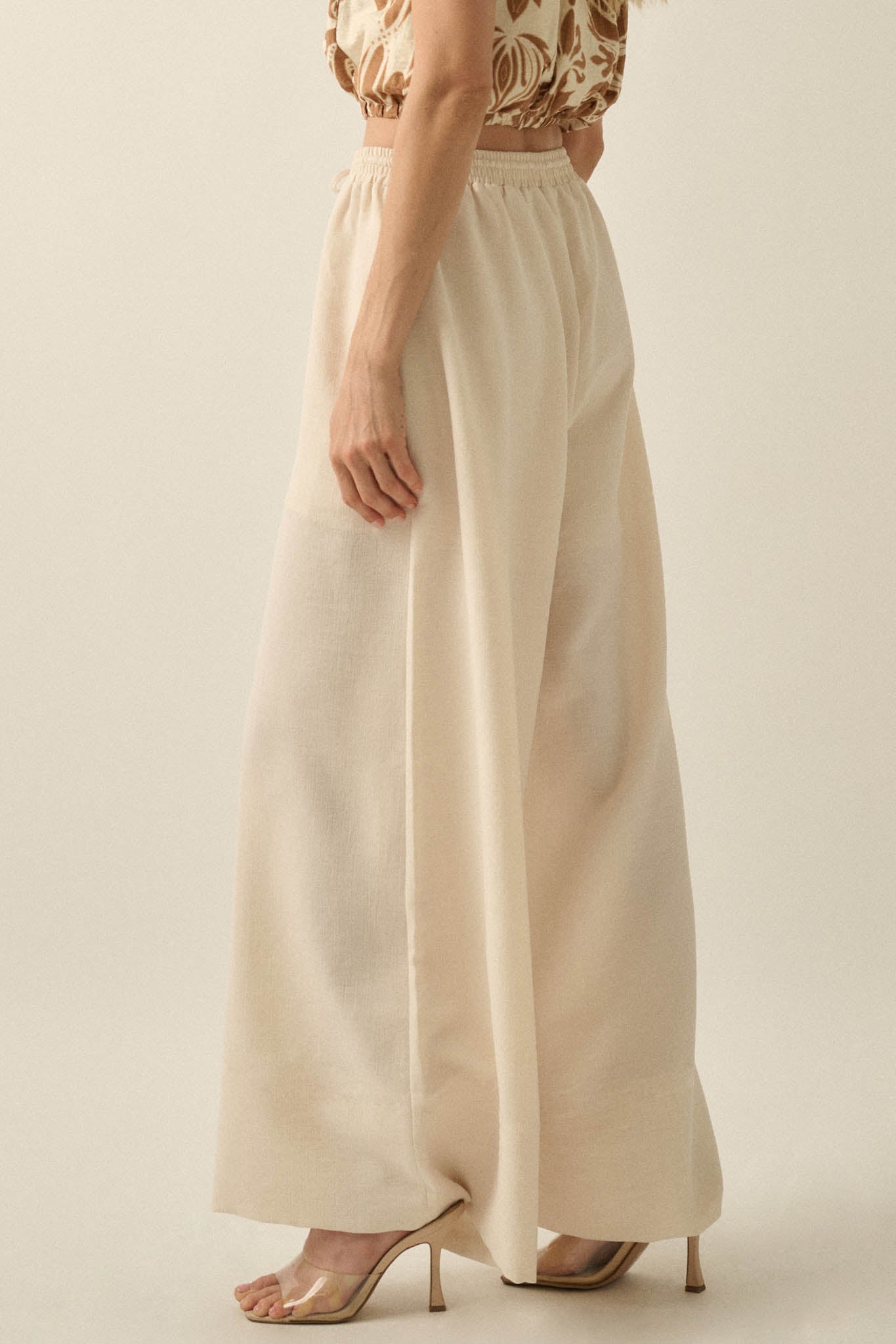 Sidewalk Talk Wide-Leg Drawstring Pocket Pants