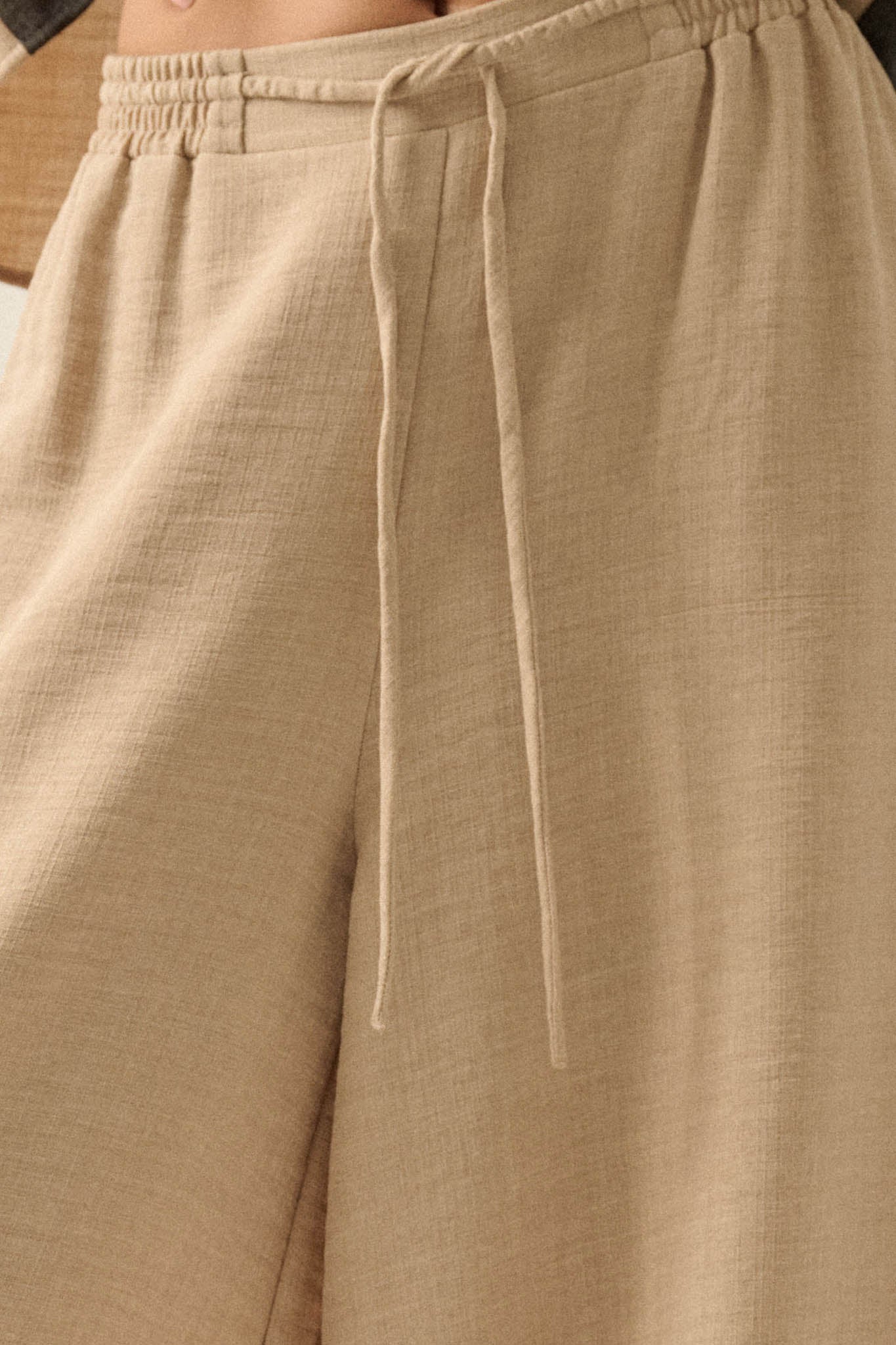 Sidewalk Talk Wide-Leg Drawstring Pocket Pants
