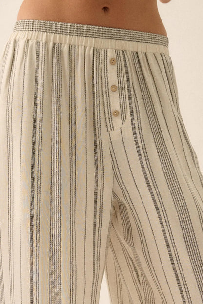 Along for the Ride Pinstripe Wide-Leg Pants