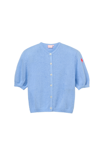 Light Blue Short Sleeve Cardigan