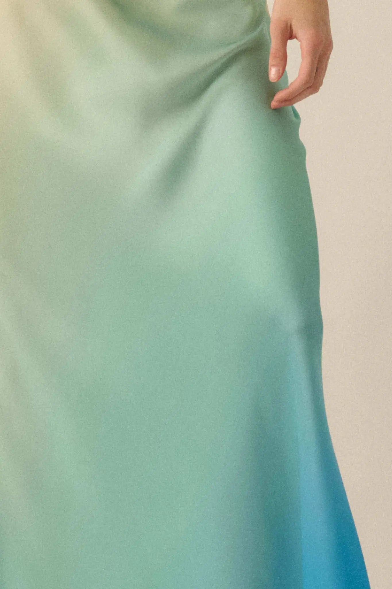 Made in the Shades Ombre Satin Maxi Skirt