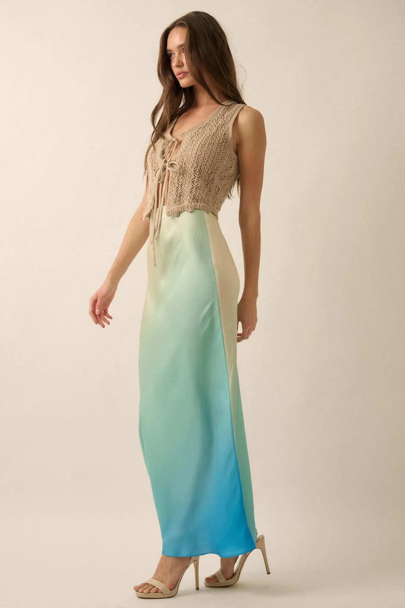 Made in the Shades Ombre Satin Maxi Skirt