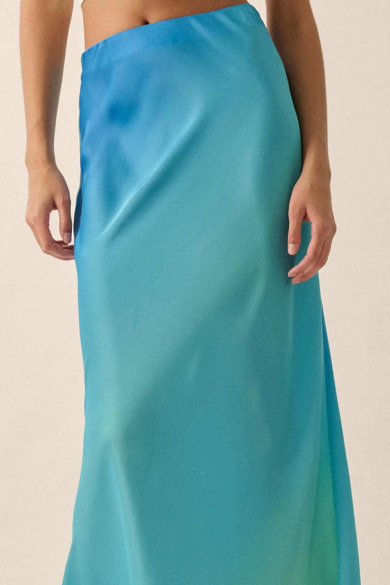 Made in the Shades Ombre Satin Maxi Skirt