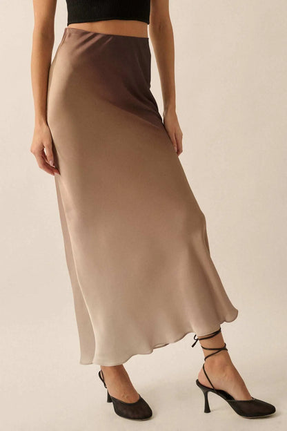 Made in the Shades Ombre Satin Maxi Skirt