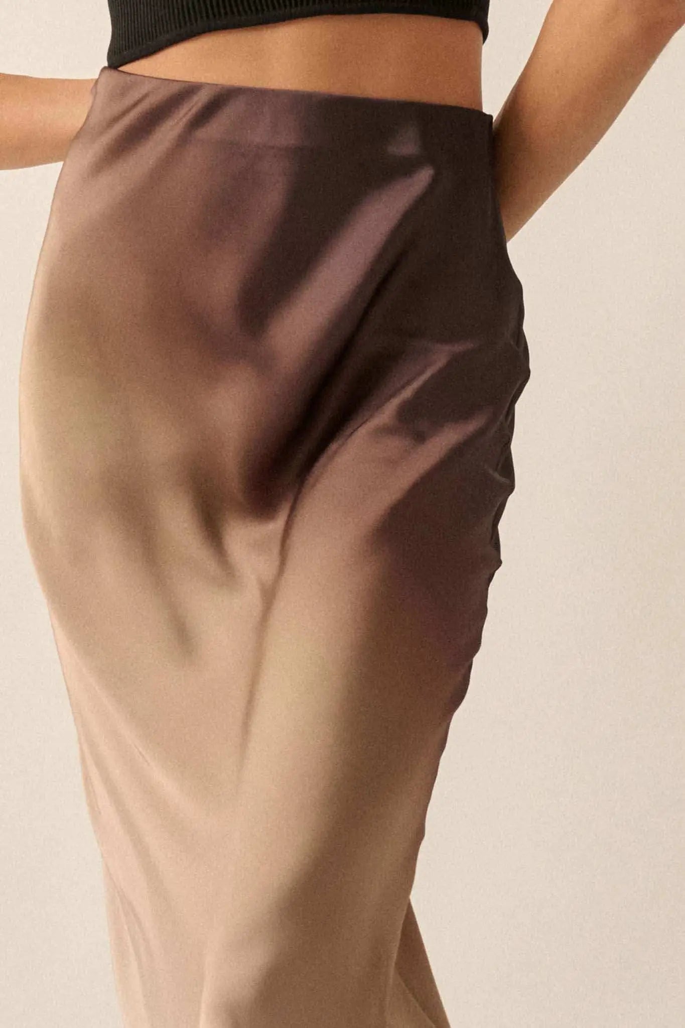 Made in the Shades Ombre Satin Maxi Skirt