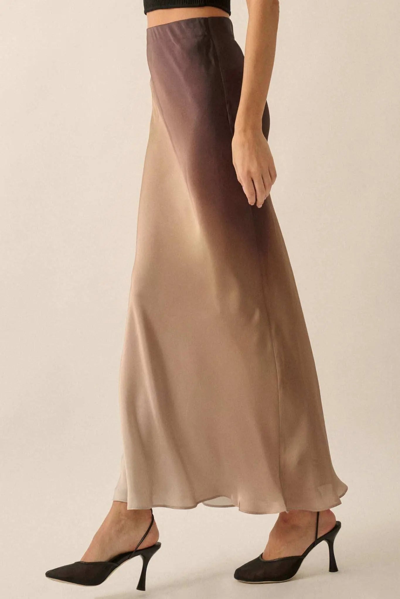 Made in the Shades Ombre Satin Maxi Skirt