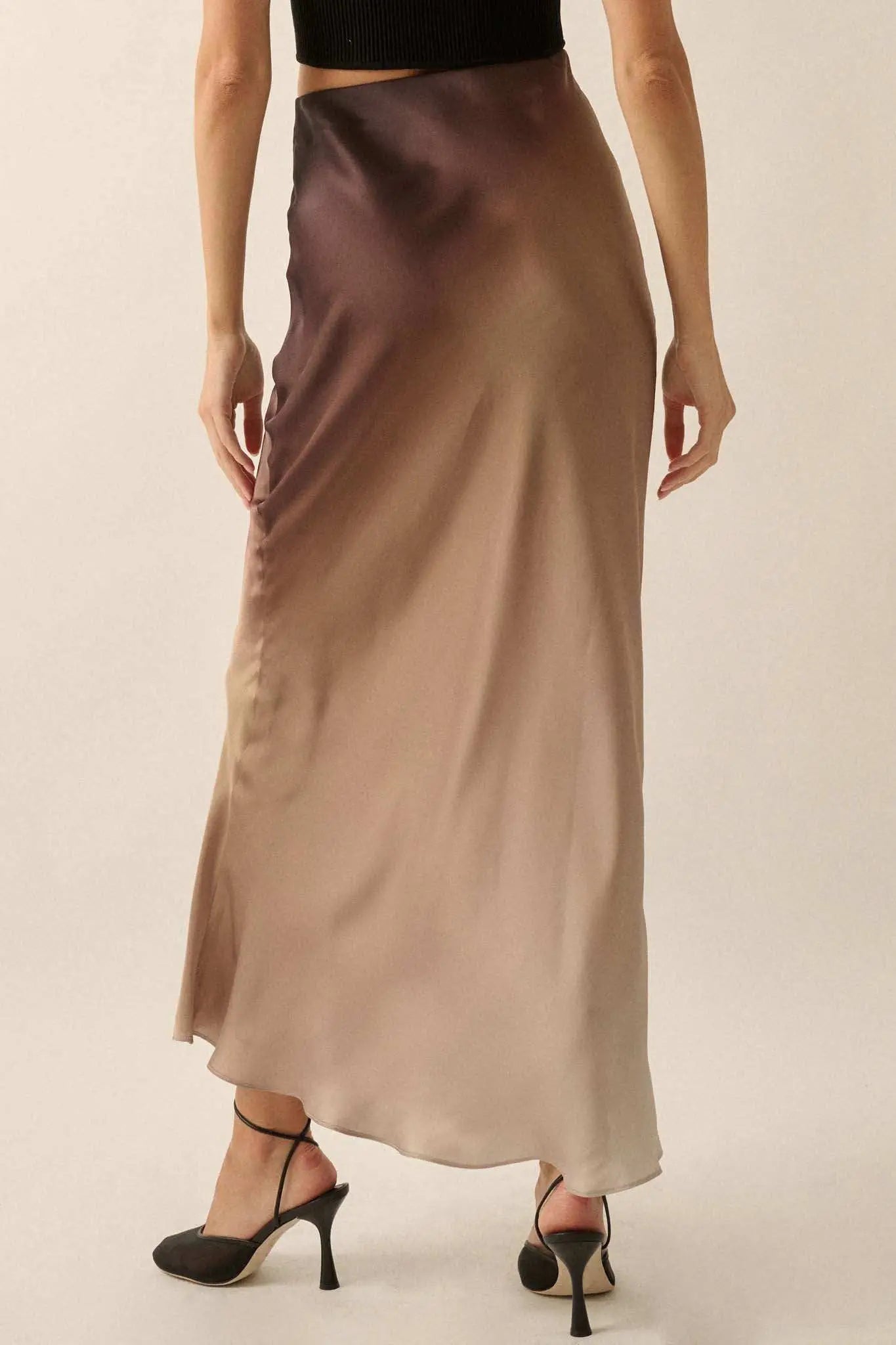 Made in the Shades Ombre Satin Maxi Skirt