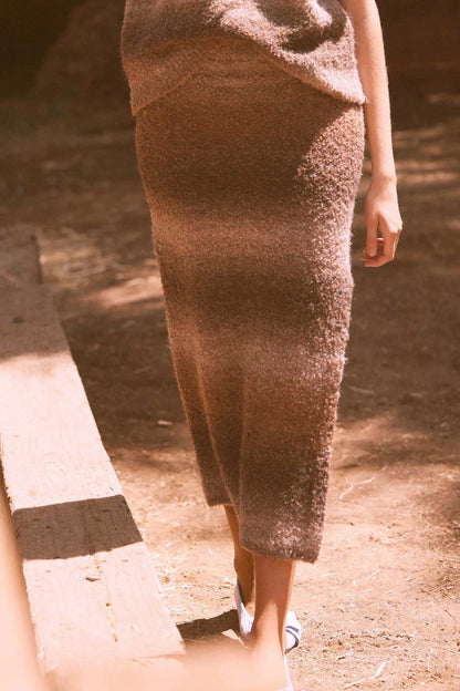 Hue Are You Ombre Knit Maxi Sweater Skirt