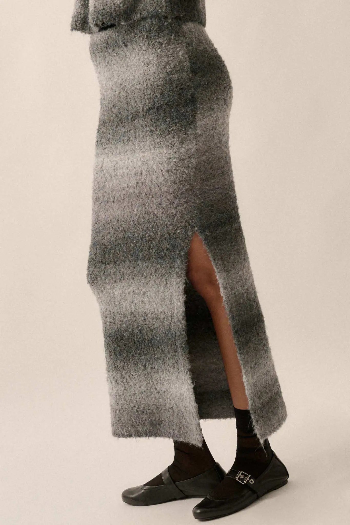 Hue Are You Ombre Knit Maxi Sweater Skirt