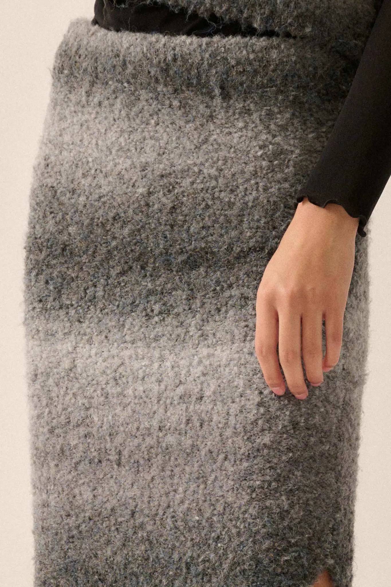 Hue Are You Ombre Knit Maxi Sweater Skirt