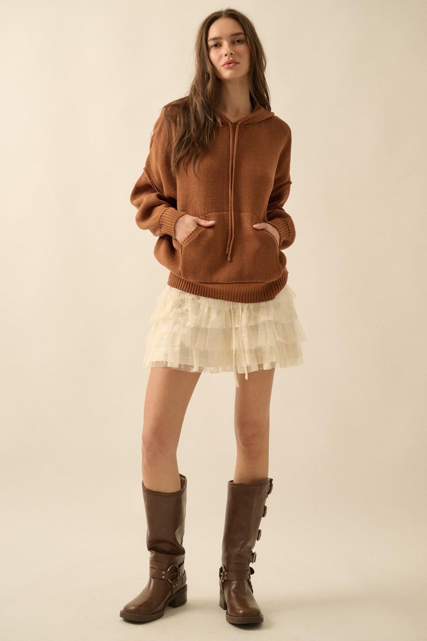 Dolled Up Lace and Mesh Tiered Ruffle Mini Skirt