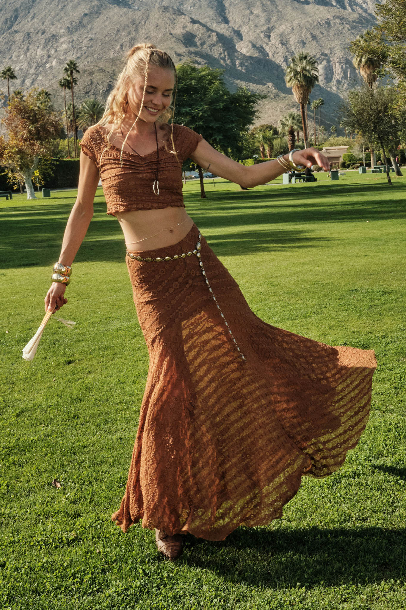 Blossoming Lace Floral Lace Drop-Waist Maxi Skirt