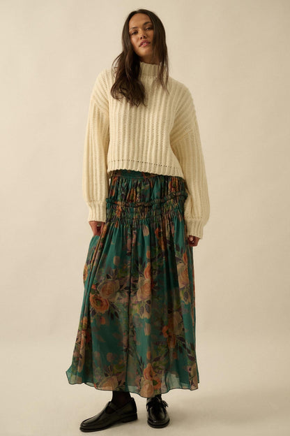 Call Me Cozy Chunky Ribbed Knit Mock Neck Sweater