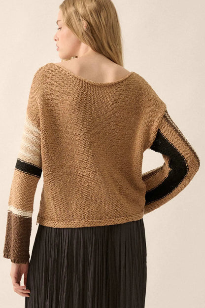 No Rules Colorblock Striped Knit Sweater