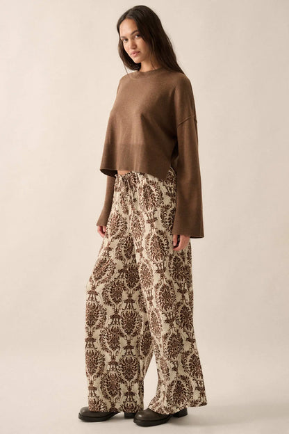 Feels Like Home Solid Knit Drop-Shoulder Sweater