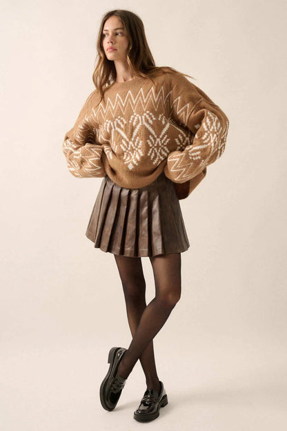 Altitude Adjustment Oversize Alpine Knit Sweater