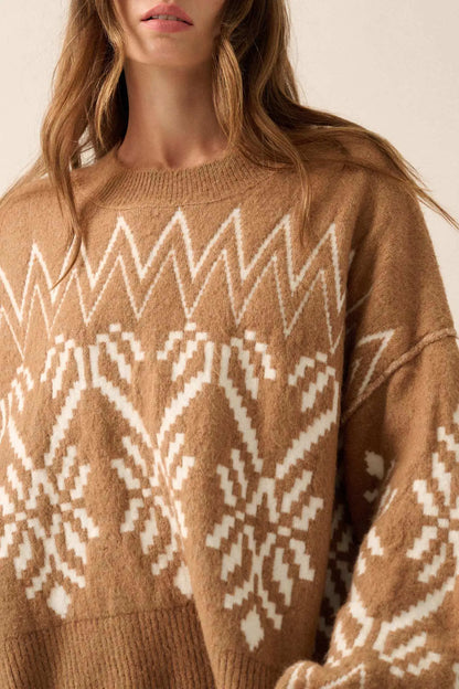 Altitude Adjustment Oversize Alpine Knit Sweater